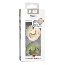 BIBS Schnuller Colour 2er Pack Ivory+Sage 0-6m