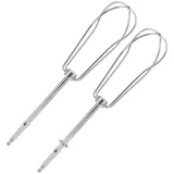 BlingBin Schneebesen-Rührelement Rührbesen für Handmixer Ersatz Schneebesen zum Schlagen Rühreinheit, Zubehör für (CHM-Serie HM-50 HM-50BK HM-70 CHM), 2 Stück Quirl für Handmixer / Handrührgerät / für Küchenmaschine silberfarben