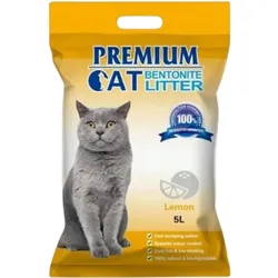 Premium-Katzenklumpstreu aus Bentonit - Zitrone für Katzen 5L
