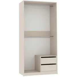 marmex möbel TRES Garderobenschrank 100x51x206cm Beige/Grau