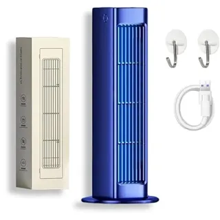 Original Qinux Brizaac Imwing Cooling Ace - Ragbare Klimaanlage Kühlventilator Leise, Für Schlafzimmer Büro (1 PCS Blue)