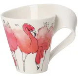 Villeroy & Boch NewWave Caffè Rosa Flamingo Becher mit Henkel (Geschenkkarton) – Rosa