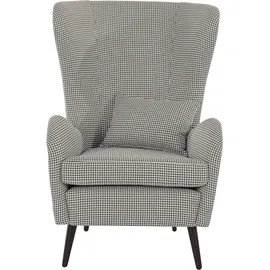 Home Affaire "Sallito, Ohrensessel, TV-Sessel", grau, B:76cm H:109cm T:85cm, Struktur Hahnentritt (67% Polypropylen, 33% Polyester);Samtoptik (100% Polyester);Fellimitat (100% Polyester);Samtcord (92% Polyester, 8% Polyamid);Struktur (100%