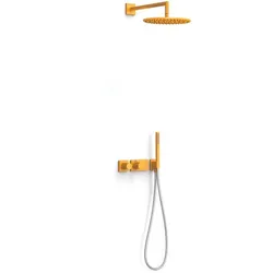 Tres Study Exclusive, Thermostatset Unterputz Brausebatterie Block System, gelb