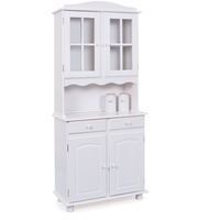 Dmora Sideboard mit zwei Türen und zwei Schubladen, weiße Farbe, 88 x 198 x 32 cm