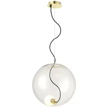 s.luce Sphere Pendelleuchte Glaskugel Gold/Klar / Ø 40cm