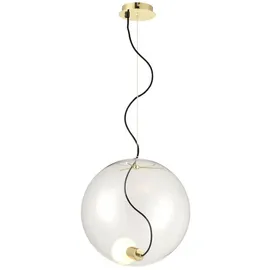 s.luce Sphere Pendelleuchte Glaskugel Gold/Klar / Ø 40cm