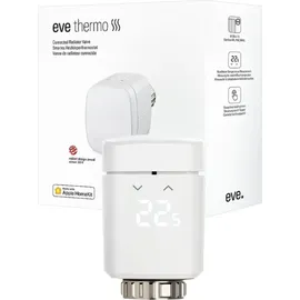 Eve Thermo - Smartes Heizkrperthermostat mit LED-Display, automatischer Temperatursteuerung, keine Bridge erforderlich, Bluetooth/Thread, Apple Hom... - Weiß