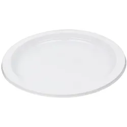 MONOUSO - Wiederverwendbar Plastikteller Wirtschaftlich PS Weiß Ø22cm (50 Stück)
