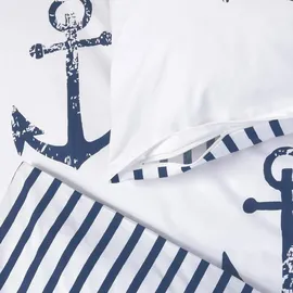 SCHIESSER Marina blau 135 x 200 cm + 80 x 80 cm