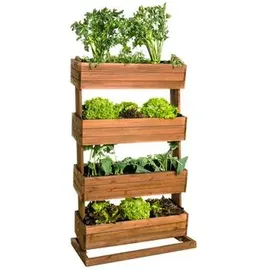 hecht International Hochbeet Cube 4 82 x 50 x 145 cm Braun