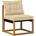 Outdoor-Sofa Massives Akazienholz und Textilene beige