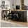 stilvora Bartisch Ausziehbar 120-200x40x76 cm Schwarz