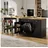 stilvora Bartisch Ausziehbar 120-200x40x76 cm Schwarz