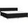 vidaXL Boxspringbett mit Matratze Schwarz 180x200 cm Stoff