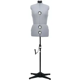 vidaXL Schneiderpuppe Verstellbar Weiblich Grau M Größe 40-46