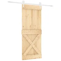 vidaXL Schiebetür rechts 85 x 210 cm Weiß/Braun