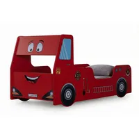 Xlmoebel Autobett Feuerwehr Autobett in Rot – Modernes Kinderbett aus Spanplatte, Made in Europa rot