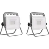 Led Baustrahler 2er Set Klappbar 1,8m Kabel (b 11, H 18, T 3 Cm) Ip65, 20 Watt