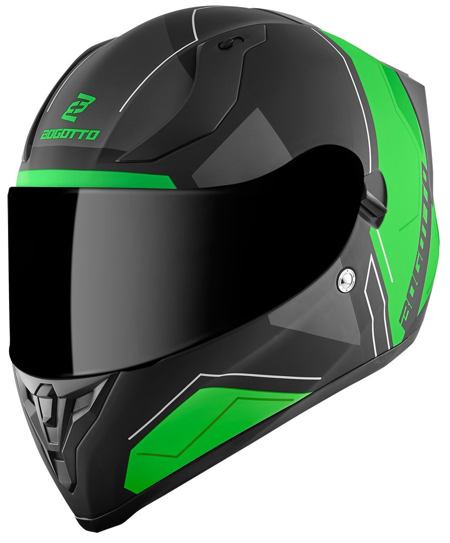 Bogotto V128 Strada Helm, zwart-groen, XL