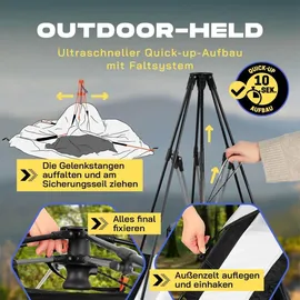 Lumaland Wurfzelt 4 Personen Weiß