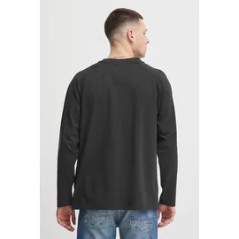 !Solid Langarmshirt SOLID "Langarmshirt SDEyado", Herren, Gr. L, schwarz (true schwarz), Obermaterial: 100% Baumwolle CO., Shirts Langarmshirt