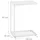 Relaxdays Beistelltisch C-Form, HBT: 60 x 30 x 45 cm, Sesseltisch zum Unterschieben, Metall & Holzoptik, Sofatisch, weiß