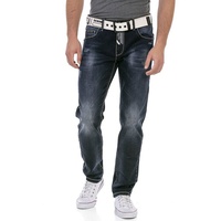 Cipo & Baxx Regular-fit-Jeans, mit markanter Waschung, blau