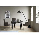 Polsterstuhl STRESSLESS "Laurel", braun (braun batick, schwarz matt), B:58cm H:105cm T:60cm, Leder BATICK: BATICK ist ein leicht korrigiertes, durchgefärbtes und genarbtes Möbelleder, bei dem die meisten Unebenheiten und Spuren in der Regel entfernt wurden., Stühle, Polsterstuhl, High Back mit Armlehne, Größe L, mit Beinen aus Stahl in Schwarz matt
