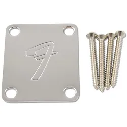 Fender Neck Plate Vintage Style F Chrome - Halsplatte