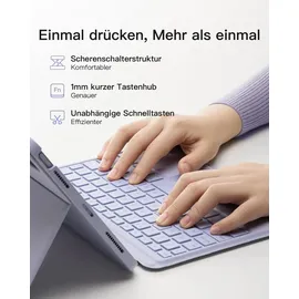 Inateck Tastaturhülle für iPad Air 11 Zoll (M3/M2, 2025/2024), iPad Pro 11 Zoll 4/3/2/1 Lila