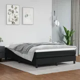 vidaXL Taschenfederkernmatratze Schwarz 140x200x20 cm Kunstleder