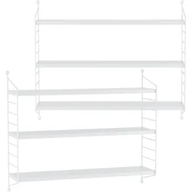 [en.casa] Wandregal 2 tlg. 60 x 20 x 30 cm Weiß