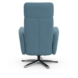 sit&more TV-Sessel Grenoble inkl. Kopfteilverstellung Kunstleder 71 x 110 x 82 cm Blau mit 2 Motoren, Akku & Aufstehhilfe
