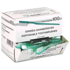 mediware Einmal-Zahnbürste grün 100 St.