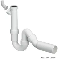 Viega Röhrengeruchverschluss 7985.30 in G2 x 50mm Kunststoff weiß, mit 45Grad Ablaufbogen