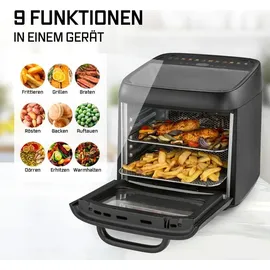 GOURMETmaxx Heißluftfritteuse GOURMETmaxx 12,5 l schwarz