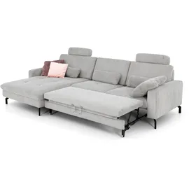 die planbar Ecksofa Kaltschaum-Polsterung 3-Sitzer Grau