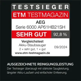 AEG 6000 Akku-Staubsauger AP61HB21SH