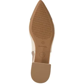 TAMARIS Damen Sling Pump mit Blockabsatz, beige, 40 EU