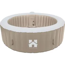 Home Deluxe Splash Ø 208 x 65 cm Beige inkl. Kissen, Getränkehalter und Sonnendach