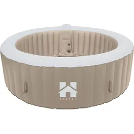 Home Deluxe Splash Ø 208 x 65 cm Beige inkl. Kissen, Getränkehalter und Sonnendach