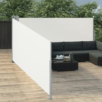 vidaXL Ausziehbare Seitenmarkise 1 x 10 m creme