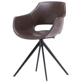 KAWOLA Zaja Kunstleder drehbar dunkelbraun