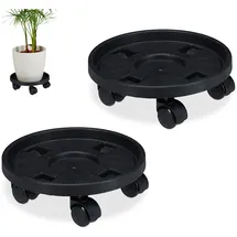 Relaxdays Pflanzenroller rund 2er Set Ø 30 cm
