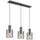 GLOBO Pendellampe 3-flg. 98 cm Rauchglas/Metall grau