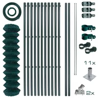Estexo Maschendrahtzaun 1,0 x 25 m Grün/Metall