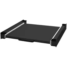 ML-Design Zwischenbaurahmen mit Ausziehplatte aus Stahl 60x60 cm, Schwarz,
