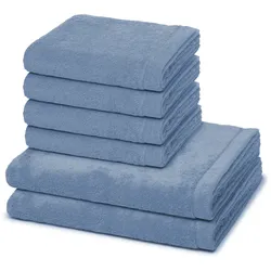 Cawö Lifestyle Handtuch-Set - 6-teilig Sky Grau 