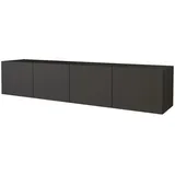 altdecor ELIO Lowboard 200 cm Schwarz Holz